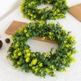 thumbnail image 7 of Twfbrm Christmas Wreath Artificial Green Leaves Wreath, Front Door Wreath, Hanging Wall Windows Decoration Holiday Festival Wedding Decor, 7 of 7