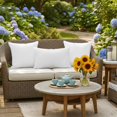 thumbnail image 5 of White Outdoor Pillow Covers 18x18 Inch Throw Pillow Covers Set of 2 Waterproof Decorative Pillow Cases Modern Minimalist Pure Soild Color Cushion Covers for Patio Furniture Garden Couch Sofa, 5 of 8