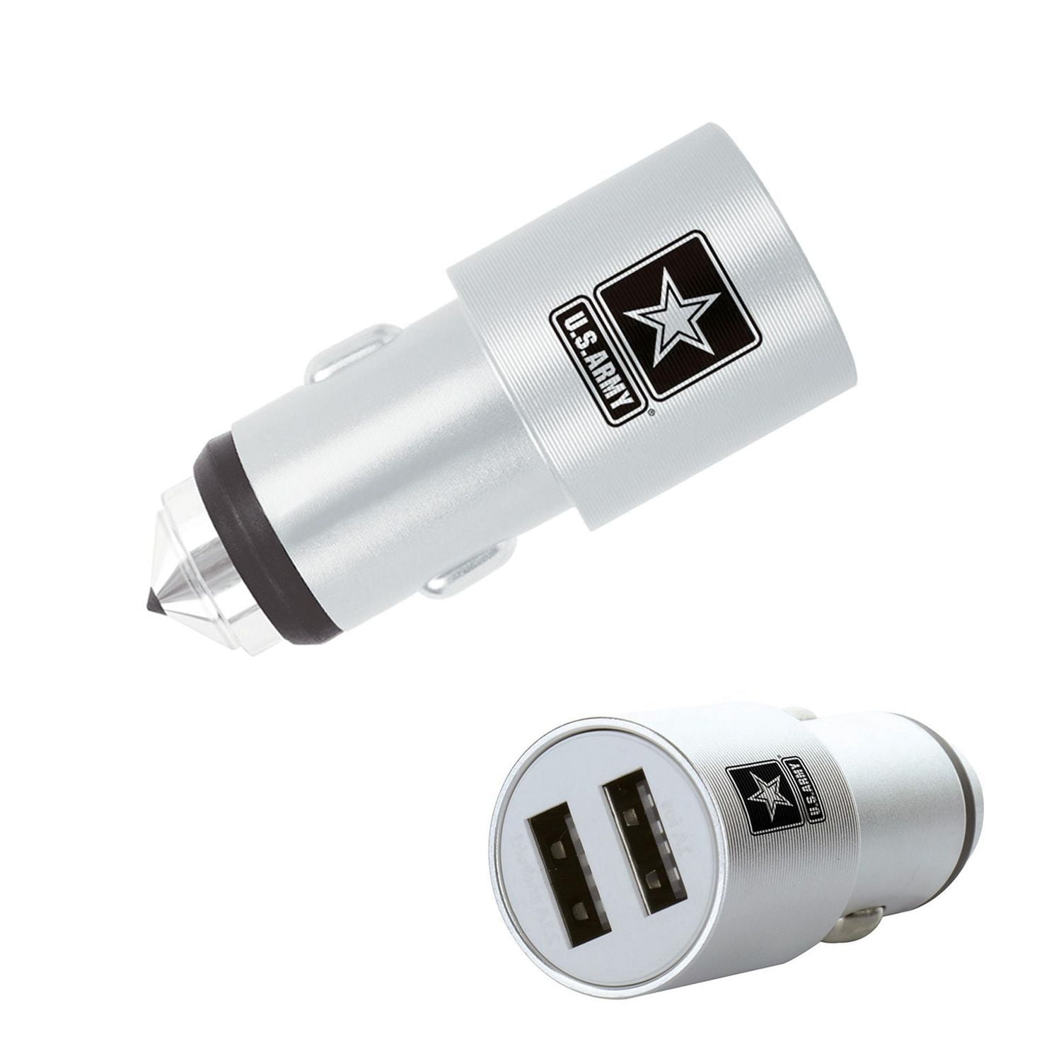 U.S. Army Dual USB Car Charger with Emergency Window Breaker