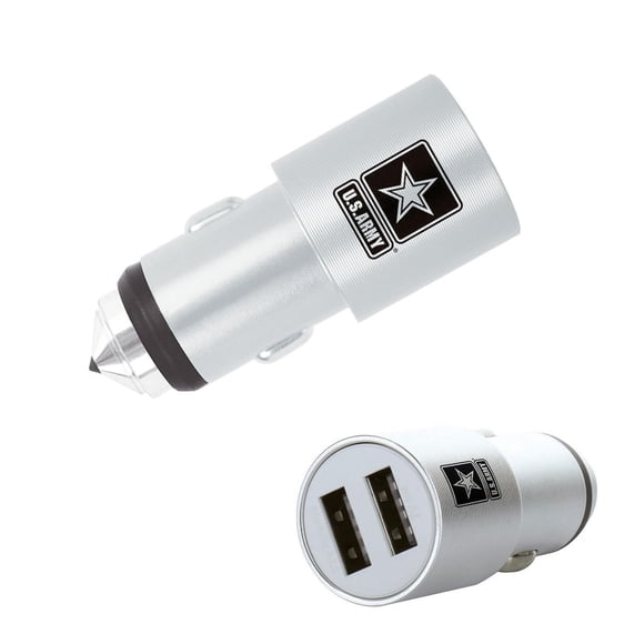 U.S. Army Dual USB Car Charger with Emergency Window Breaker