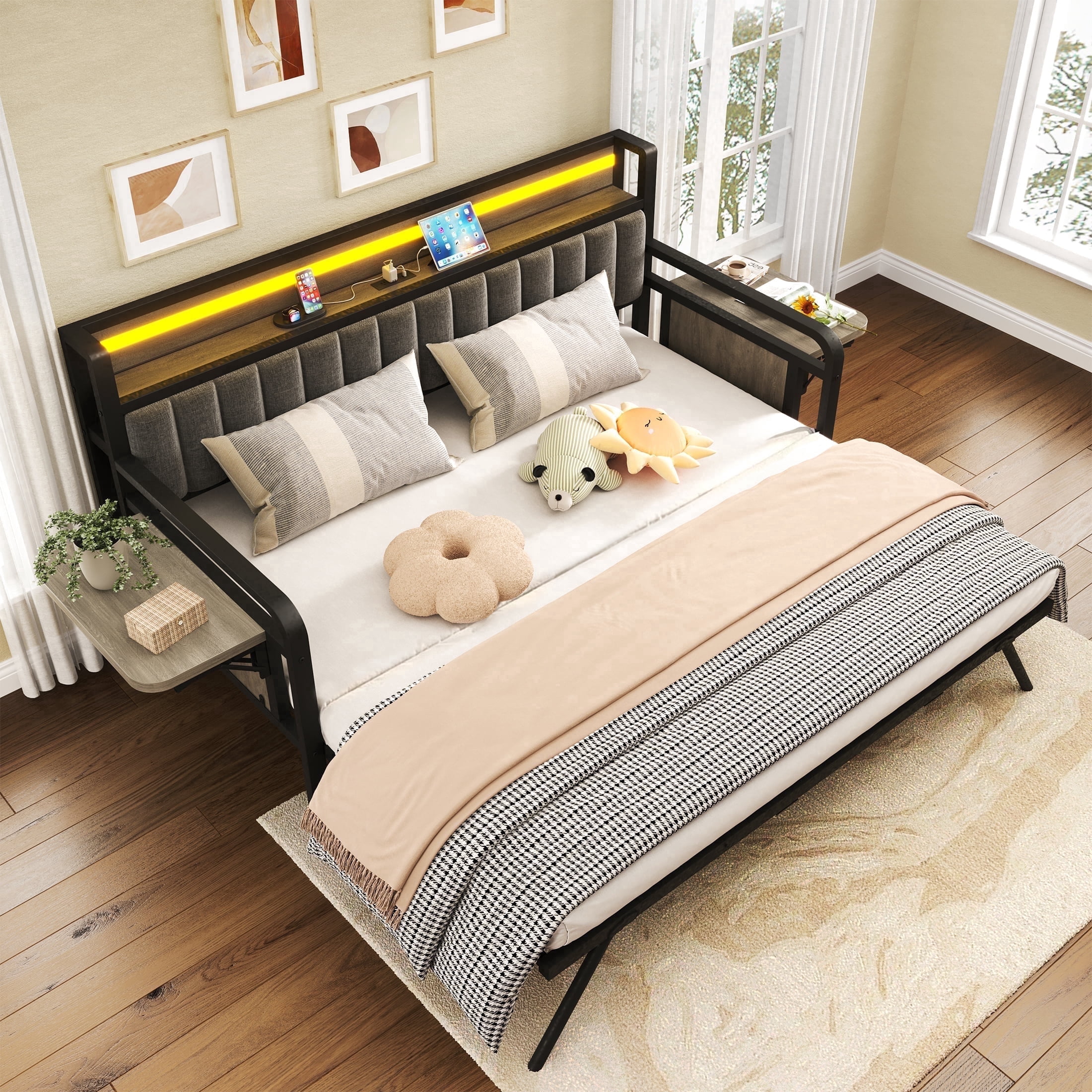 Alaterre Furniture Melody Extendable Brazilian Pine Twin to King