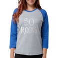 thumbnail image 1 of CafePress - Blk 50_Rocks_Blk Long Sleeve T Shirt - Womens Baseball Tee, 1 of 1