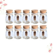 Worgeous Glass Favor Jars with Cork Lids for Storage Perfect for Home Wedding Party in Multi Colors 100ml