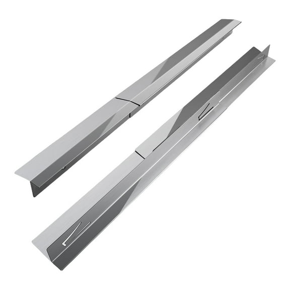 2pcs Stainless Steel Stove Gaps Covers Set Heat Resistant Oven Side Gaps Fillers Extendable Oven Guards For Sides