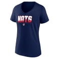 thumbnail image 2 of Women's  Navy Washington Nationals Defend the District V-Neck T-Shirt, 2 of 3
