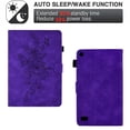thumbnail image 3 of for Amazon Kindle Fire 7 2015/2017/2019, Premium Luxury PU Leather Cover/Smart Folio with Dual Stand & Auto Sleep/Wake Case Cover with Pen Slot & Card Slots for Fire 7 2015/2017/2019, Purple, 3 of 10
