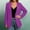 Purple, variant on IUYRTFE Women's Open Front Long Sleeve Blazer Solid Color Casual Workwear Jacket