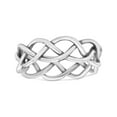 thumbnail image 2 of Celtic Knot Infinity Braided Style New Design Oxidized 925 Sterling Silver Size 9, 2 of 5