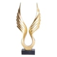 thumbnail image 2 of Modern Abstract Resin Statue Gold Plated Sculpture Home Dining Room Coffee Table 20x43CM, 2 of 7