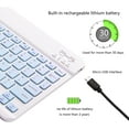 thumbnail image 5 of XIHAMA Ultra Slim Bluetooth Keyboard Portable Mini Wireless Keyboard Rechargeable for Apple iPad iPhone Samsung Tablet Cell Phone Smartphone iOS Android Windows, 5 of 7