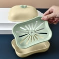 thumbnail image 6 of Bathroom Soap Box with Lid, Plastic Soap Container, Travel Size Shower Soap Dish, Striped Hollow Drainage Layer, Keep Soap Dry Clean, for Home Shower Travel Use, 6 of 6