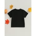thumbnail image 5 of Baby Girls Halloween T-Shirts Fashion Short Sleeve Round Neck Letter Print Tops Toddler T-Shirts, 5 of 8