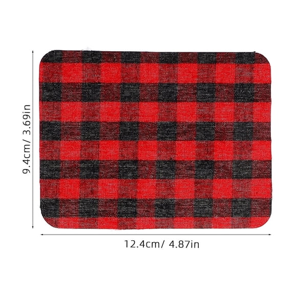 LOLIPPYY 12Pcs Plaid Cloth Iron on Patches Self Adhesive Heat Activated Fabric for Clothes Repair