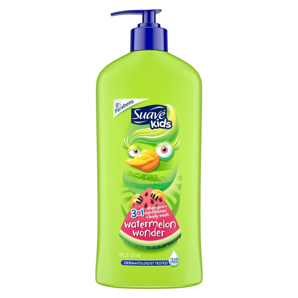 Suave Kids 3in1 Shampoo Conditioner Body Wash for a TearFree Shower or