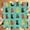 Color 3, variant on Mahjong Mat 31.5" x 31.5" Watercolor Cottage Garden Chickens Flower Baskets Strawberries Tulips Non-Slip Noise Reduction American Mahjong Tiles Table Cover for Dominoes Poker Card Board Games Gift