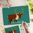 thumbnail image 5 of Lantern Press 1000 Piece Jigsaw Puzzle, Colorado, Elk Geometric, 5 of 5