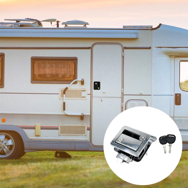 Kit de Cerraduras de Pestillo de Puerta Shamjiam para Autocaravana Plata