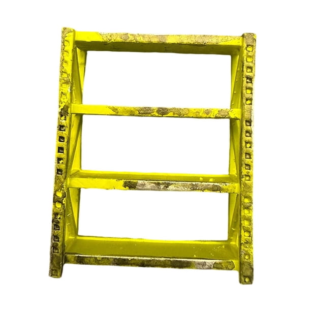 Modelo de estante de taller de reparación a escala 1/64, accesorios fotográficos realistas, simulación de mini estante de garaje amarillo