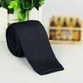 thumbnail image 5 of Landzoo One Men's Slim Knit Tie Solid Color Skinny Necktie Casual Business Wedding Party Formal Wear Accessories Soft Stylish Basic Tie, 5 of 5