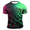 thumbnail image 4 of Mens Camisas de Manga Corta Impresión Casual Deportes Cuello Redondo Blusa, Poliéster Ligero para la Primavera Verano Al Aire Libre Uso Diario, 4 of 4