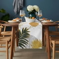 thumbnail image 2 of Boho Middle Century Table Runner - 36 Inch Long, Kitchen Dining Table Runner Dresser Scarves, Navy Blue Yellow Abstract Sun Modern Farmhouse Decor for Coffee Tables Wedding Party Banquet, 2 of 8