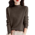 thumbnail image 3 of Aoiroe Oversize Sweater Dress Thick Sweaters for Women Long Sleeve Casual Fall Winter Knit Pullover Mockneck Sweater Sweaters for Women Lightweight Base Layer Shirts ﻿ Women Fall Clothes XL, 3 of 9