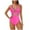 Hot Pink, variant on Mgmyaa Women's One Piece Swimsuit Tummy Control V Neck Backless Strap Mesh Bathing Suits Army Green L
