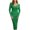 Green, variant on Women's Sweater Dress V Neck Knit Midi Bodycon Long Sleeve Ribbed Sweater Dresses for Casual and Formal Occasions Women Fall Fashion