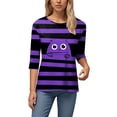 thumbnail image 5 of Godom Womens 3/4 Sleeve Shirts 2025 Fall Tunic Tops Crewneck Blouses Halloween Print, 5 of 6