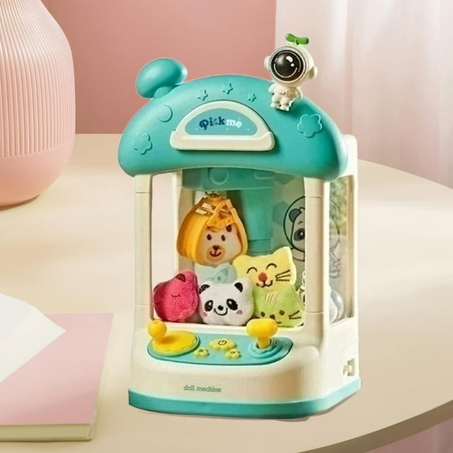 Máquina Expendedora de garra pequeña, juguete emocionante con luces y sonidos para niños y niñas, juego de garra Arcade, juego dispensador de azul