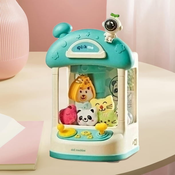 Máquina Expendedora de garra pequeña, juguete emocionante con luces y sonidos para niños y niñas, juego de garra Arcade, juego dispensador de azul