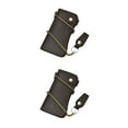 thumbnail image 4 of Cartera de cuero Minnieouse para hombre con cadena larga y cremallera, estuche para tarjetas de crédito, Marron oscuro 2piezas, 4 of 6