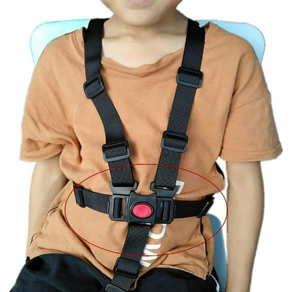 Wheelchair Seat Belt, Child Safety Straps Chairs Five-Point Safety Buckle Cart Fixing Belt Wheelchair Seatbelt Adjustable Straps 2pcs