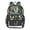 Dark Green Floral Hen, variant on Large Clear PVC Backpack Heavy Duty See Through Backpack for Adults Work Travel, Cyan Ocean Stickers Printed 12L
