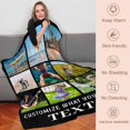 thumbnail image 3 of Dad Gifts Blanket Custom Blanket with Photos Text Personalized Best Dad Ever Pictures Collage Throw Blanket Customized Father's Day Birthday Gifts for Dad Father Papa, 3 of 6