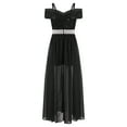 thumbnail image 4 of iEFiEL Girls Rhinestone Floral Lace Maxi Romper Dress for Pageant School Dance Birthday Party, 4 of 7
