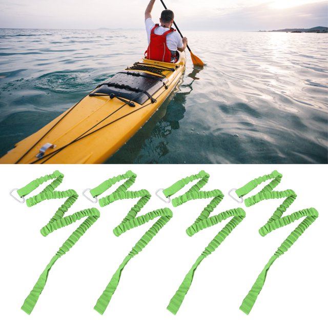 4Pcs Kayak Paddle Rope, Stretchy Kayak Paddle Leash for Secure Boating and Surfing