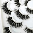 thumbnail image 5 of Pestañas postizas 3D, 10 pares de pestañas postizas reutilizables hechas a mano, pestañas gruesas y esponjosas y de volumen suave, pestañas negras profesionales para maquillaje de mujer ER, 5 of 5