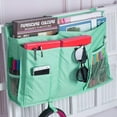 thumbnail image 2 of Gogcaro Bedside Storage Caddy, Bunk Bed Organizer Bed Storage Pocket Bedside Organizer Hanging Bed Storage Caddy for College Dorm Room, Hospital Bed Rails, Baby Bed, Camp (Green), 2 of 7