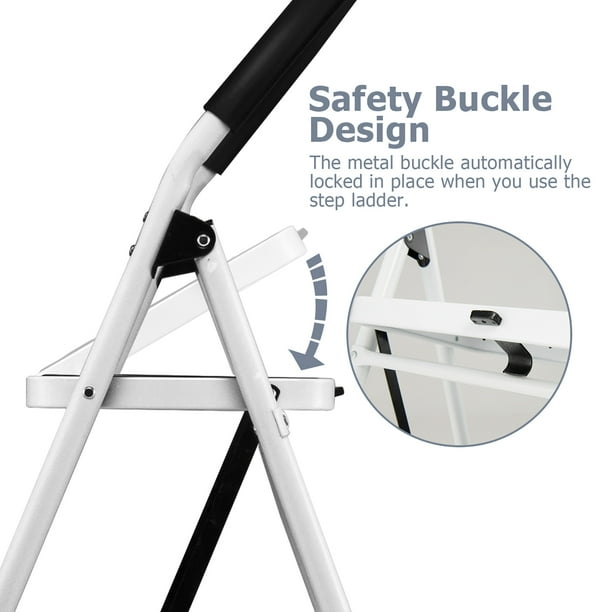 Costway Escabeau 4 Marches Tabouret Pliant Robuste Capacite 330lbs Industriel Leger Walmart