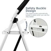 Costway 4 Step Ladder Folding Stool Heavy Duty 330Lbs Capacity Industrial Lightweight
