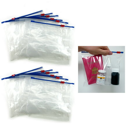 Regent Products Corp 12 Plastic Travel Bags Zipper Locking Top Seal Airline Tsa Pouch Carry
