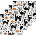 thumbnail image 2 of SKYSONIC Halloween Cat Washcloths Set of 4, Highly Absorbent Soft Cotton Fingertip Towels for Bathroom, Kitchen, Gym, Spa, Home Decor, 12 x 12 Inch, 2 of 7