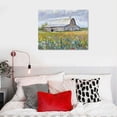 thumbnail image 5 of ARISTURING Rustic Farmhouse Wall Art White Barn Wall Decor Old Barn Pictures Wall Art Country Landscape Painting Poster Colorful Flowers Canvas Prints for Bathroom Kitchen Bedroom, 5 of 6