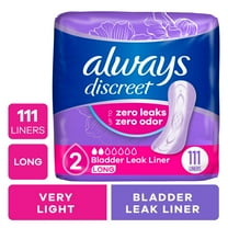 Always Discreet Incontinence Panty Liners for Bladder Leaks, Size 2
