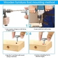 thumbnail image 4 of 30 Pcs Adjustable Furniture Feet Round Regulating Screw M6 Thread Leveling Feet Height Adjustable Feet (White), 4 of 5