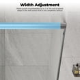 thumbnail image 6 of EastVita Double Sliding Glass Shower Door Semi-Frameless Bathroom Glass Shower Sliding Doors Clear Tempered Glass Door for Walk-in ShowerBrushed Nickel, 6 of 7
