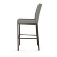 thumbnail image 3 of Amisco Perry Plus 26 In. Counter Stool - Taupe Grey Faux Leather / Dark Brown Metal, 3 of 9