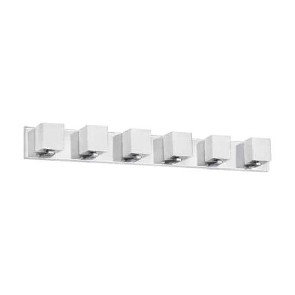 Dainolite Metal Modern 6 Light Polished Chrome Vanity