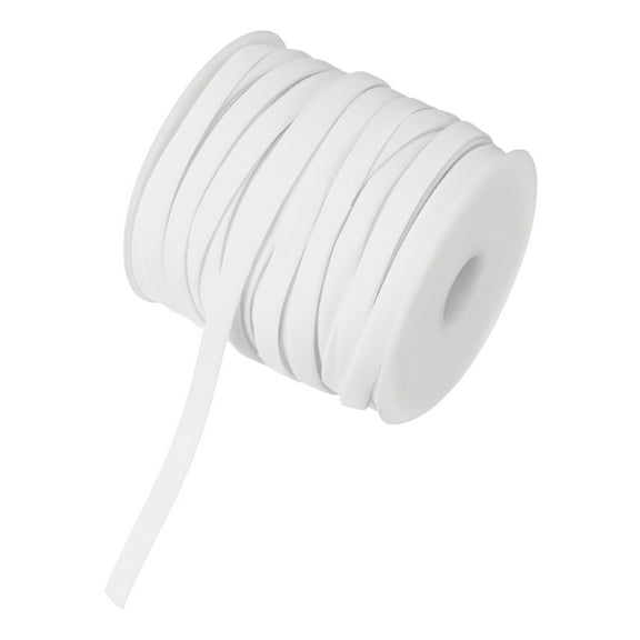 Uxcell Double Fold Bias Tape 1/4" 25 Yards for Sewing/Seaming/DIY Light White